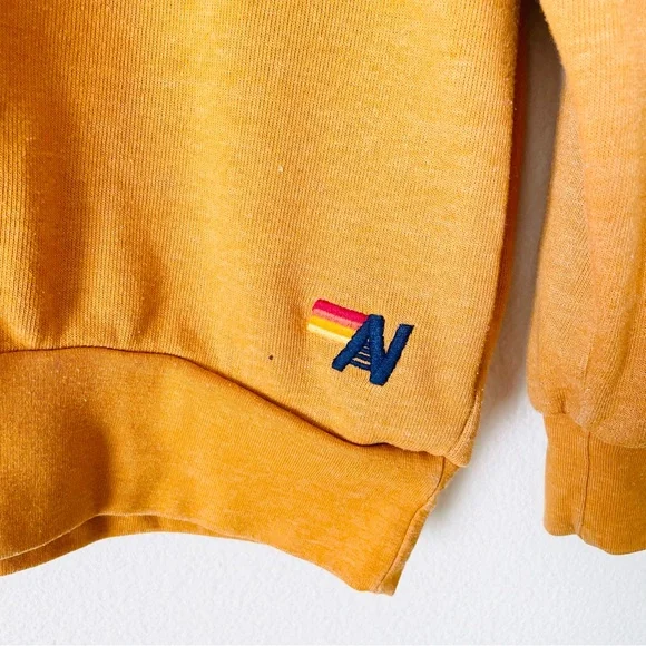 Aviator Nation XS Bolt Stitch Sweatshirt in Nugget gold - Picture 8 of 8